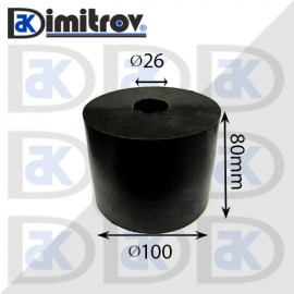 Гумен тампон Ø 26 х Ø 100 х 80 mm
